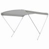 Bimini-Top / Sonnenverdeck ELEGANCE mit 2 Bögen / Höhe 140 cm - Breite 170 cm grau