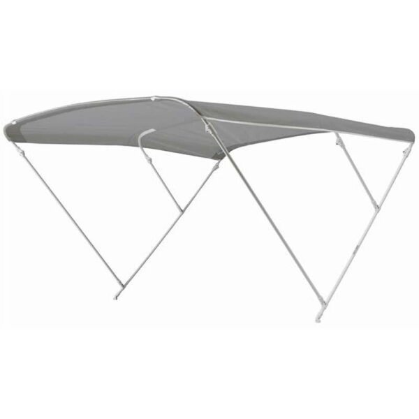 Bimini-Top / Sonnenverdeck ELEGANCE mit 3 Bögen / Höhe 140 cm - Breite 150 cm grau