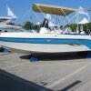 Bimini-Top / Sonnenverdeck ELEGANCE mit 3 Bögen / Höhe 140 cm - Breite 150 cm grau