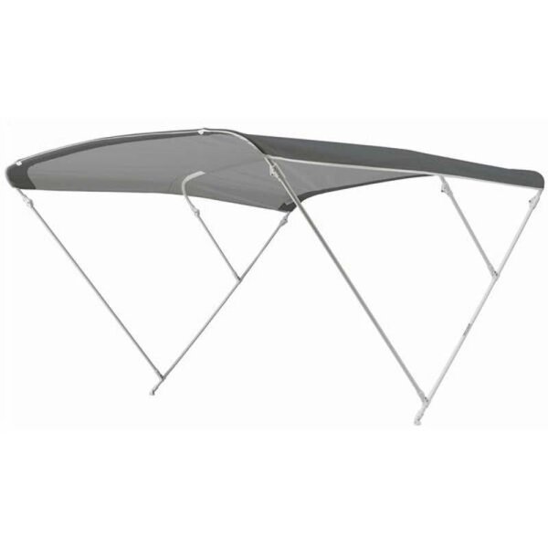 Bimini-Top / Sonnenverdeck ELEGANCE mit 3 Bögen / Höhe 140 cm - Breite 170 cm dunkelgrau