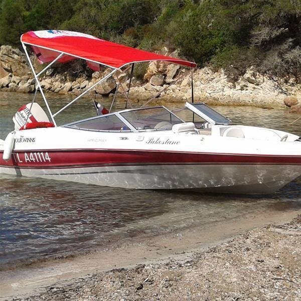 Bimini-Top / Sonnenverdeck ELEGANCE mit 3 Bögen / Höhe 140 cm - Breite 200 cm gelb