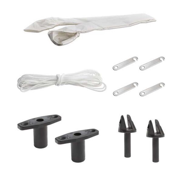 Bimini-Top / Sonnenverdeck CHIC mit 4 Bögen / Höhe 140 cm - Breite 230 cm blau