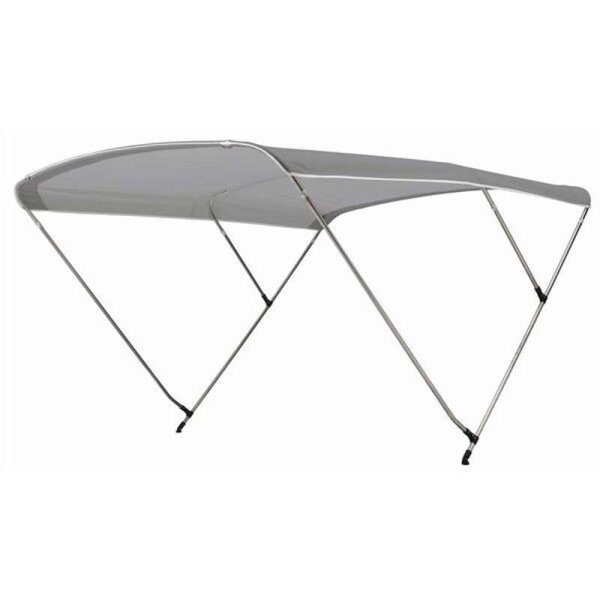 Bimini-Top / Sonnenverdeck SPORT mit 3 Bögen / Höhe 140 cm - Breite 170 cm grau