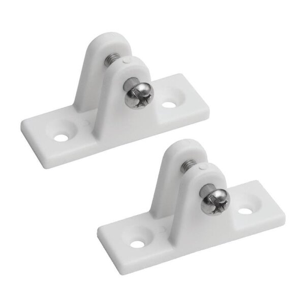 Jeu de ferrures de pont en nylon pour montage sur la paroi latérale - blanc
