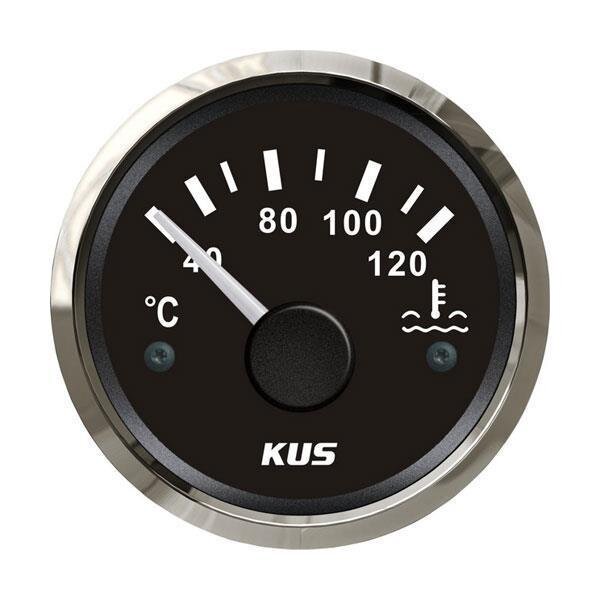 KUS analoge Kühlwassertemperaturanzeige / Motortemperaturanzeige - schwarz