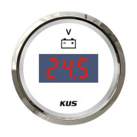 KUS digitales LCD-Voltmeter / Batterieanzeige - wei&szlig;