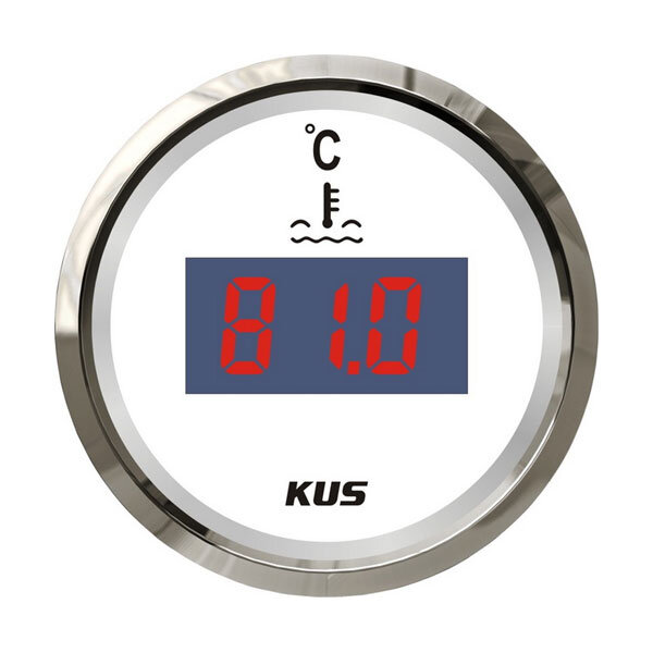 Indicateur de température KUS pour leau de refroidissement du moteur (numérique) - blanc