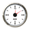 KUS analoge Quarz Uhr / Borduhr - weiß