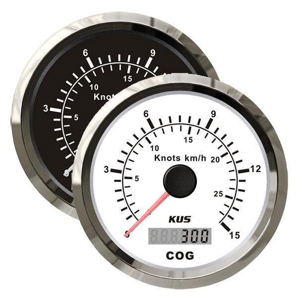 Tachimetro GPS KUS con indicatore analogico della velocità e indicatore digitale della rotta