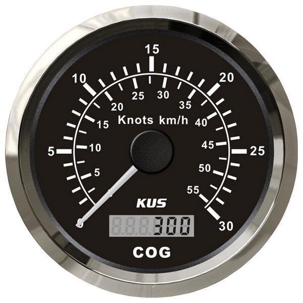 Tachimetro GPS KUS con indicatore analogico della velocità e indicatore digitale della rotta