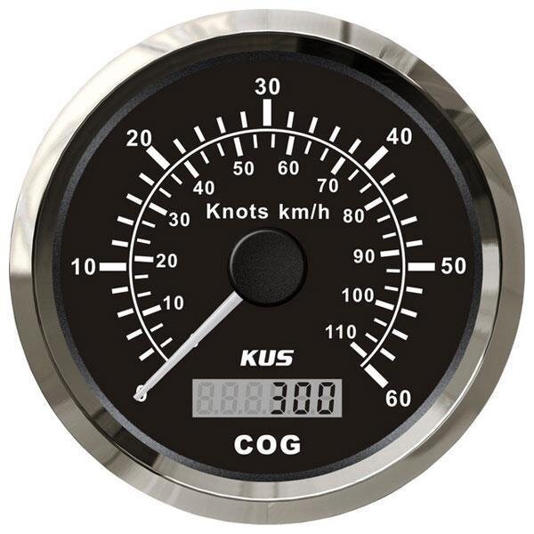 Tachimetro GPS KUS con indicatore analogico della velocità e indicatore digitale della rotta