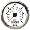 Tachimetro GPS KUS con indicatore analogico della velocità e indicatore digitale della rotta