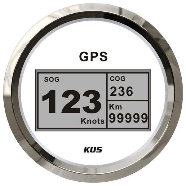 KUS GPS Digital-Speedometer mit Anzeige für Kurs, Geschwindigkeit und gefahrene Strecke