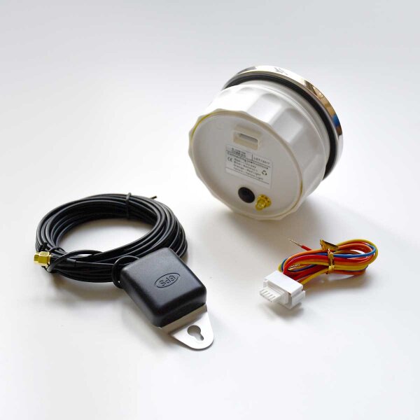 KUS GPS Digital-Speedometer mit Anzeige für Kurs, Geschwindigkeit und gefahrene Strecke - schwarz