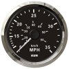 Compteur de vitesse analogique à pression dynamique KUS (0-35 mph / 60 km/h) - noir