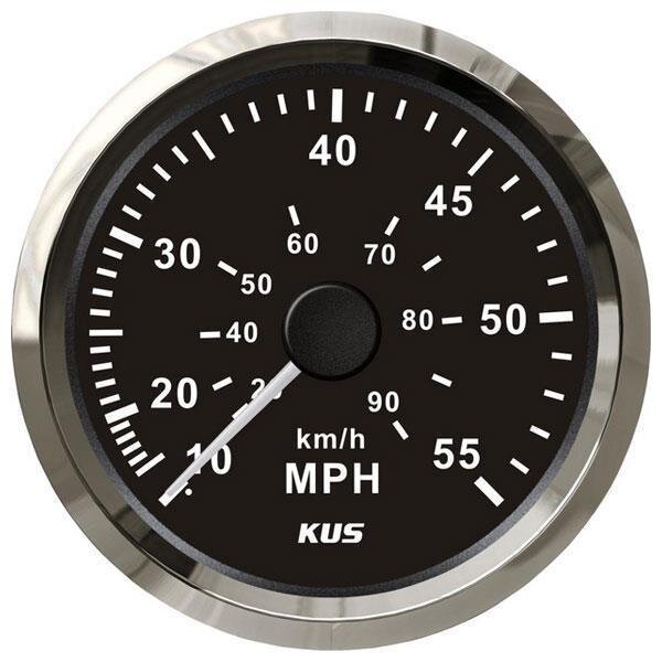 Tachimetro KUS con pressione dinamica da 0-55 mph / 100 km/h - nero