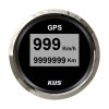 Compteur de vitesse numérique KUS GPS avec affichage de la vitesse et de la distance parcourue - noir