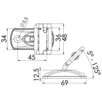 Decksbeschlag-Satz aus Edelstahl für Bimini-Top...