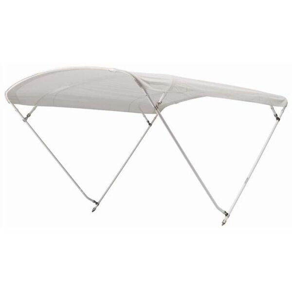 Bimini-Top / Sonnenverdeck CHIC mit 3 Bögen / Höhe 95 cm - Breite 215 cm weiß