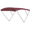 Bimini-Top / taud ROYAL avec 3 arceaux Hauteur 115 cm - Largeur 185 cm - Crimson Red (P015)