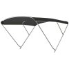 Bimini-top / pare-soleil ROYAL avec 3 arceaux Hauteur 140 cm - Largeur 185 cm - Jet Black (5032)