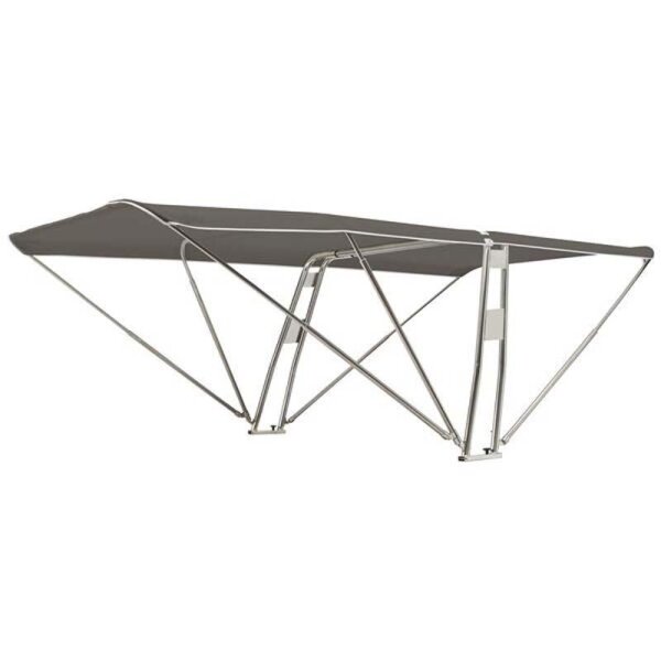 Bimini-Top / taud de soleil SUPERIOR avec support dappareils BARCA - largeur 185 cm / hauteur 130 cm - taupe (5548)