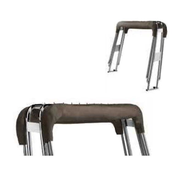 Bimini-Top / taud de soleil SUPERIOR avec support dappareils BARCA - largeur 185 cm / hauteur 130 cm - taupe (5548)