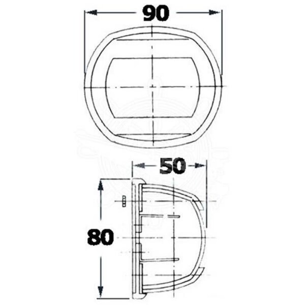 Feu de navigation LED (tribord / vert) 112,5° - acier inoxydable
