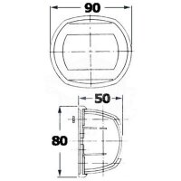 LED Navigationslicht (Hecklicht / weiß) 135° -...