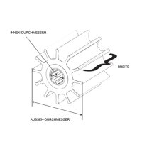 SPX / Johnson Pump Original Impeller (Nitril) 09-810B-9