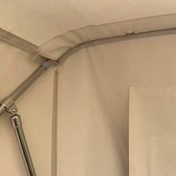 Einsetzen eines senkrechten Reißverschlussees zum Verbinden der Verlängerungen