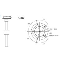 KUS NMEA 2000 Tauchrohrgeber NS5 für Kraftstoff- und...