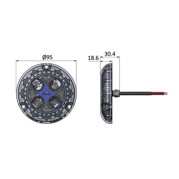 Bluefin Piranha P4 Polymer LED-Unterwasserlicht